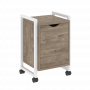 Loft Тумба на колесных опорах с распашным фасадом VR.L-T2.K Тиквуд тёмный/Белый металл 500*460*767 Loft Тумба на колесных опорах с распашным фасадом VR.L-T2.K Тиквуд тёмный/Белый металл 500*460*767