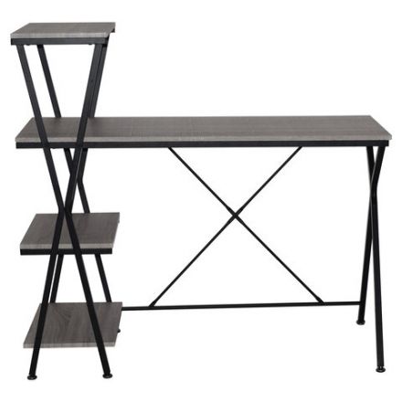 Стол на металлокаркасе BRABIX "LOFT CD-004", 1200х535х1110 мм, 3 полки, цвет дуб антик, 641219 Стол на металлокаркасе BRABIX "LOFT CD-004", 1200х535х1110 мм, 3 полки, цвет дуб антик, 641219