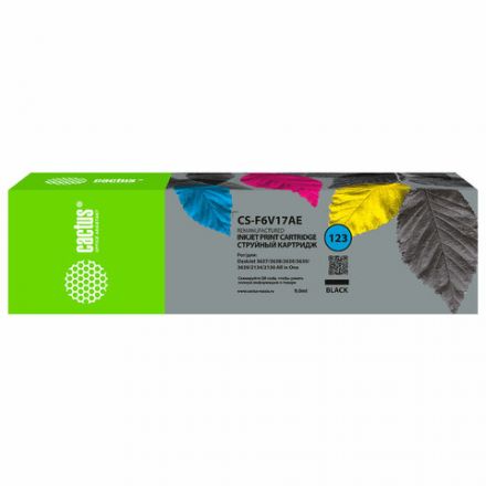 Картридж струйный CACTUS (CS-F6V17AE) для HP Deskjet 2130/2134/2630/3637/3638/3630/3639, черный Картридж струйный CACTUS (CS-F6V17AE) для HP Deskjet 2130/2134/2630/3637/3638/3630/3639, черный