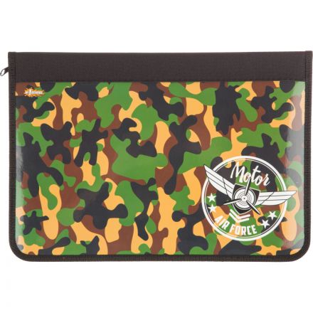 Папка для труда №1School Military А4,резинки, ткань/ламин.,340х235х30,ПТ-Р4 Папка для труда №1School Military А4,резинки, ткань/ламин.,340х235х30,ПТ-Р4