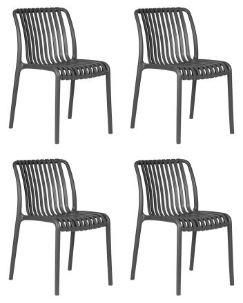 Набор 4 шт Стул обеденный DOBRIN WALTER, темно-серый