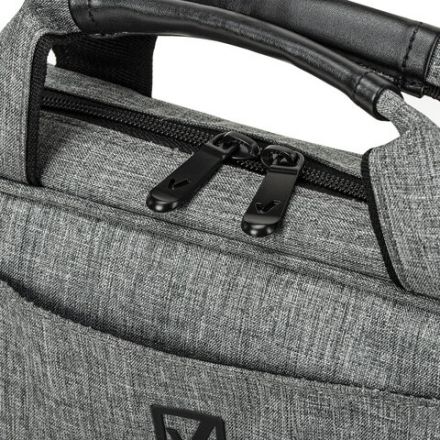 Сумка портфель BRAUBERG OFFICE с отделением для ноутбука 17,3", светло-серый меланж, 34х44х6 см, 272613