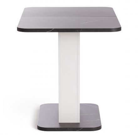 Стол Tetchair обеденный GENT ЛДСП, 110-145x68,6x75,5 см, Мрамор Блэк Роял/Белый Стол Tetchair обеденный GENT ЛДСП, 110-145x68,6x75,5 см, Мрамор Блэк Роял/Белый