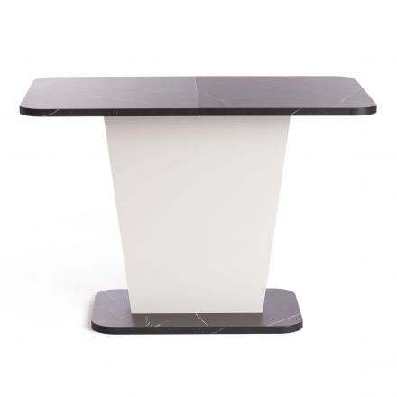 Стол Tetchair обеденный GENT ЛДСП, 110-145x68,6x75,5 см, Мрамор Блэк Роял/Белый Стол Tetchair обеденный GENT ЛДСП, 110-145x68,6x75,5 см, Мрамор Блэк Роял/Белый
