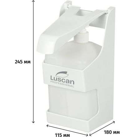 Дозатор для дезин.ср-в и жид.мыла Luscan Prof Optima локтевой 1000мл белый