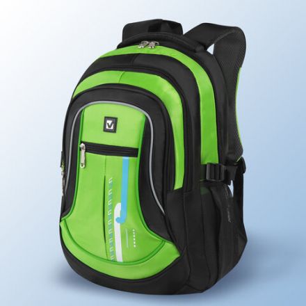 Рюкзак BRAUBERG HIGH SCHOOL универсальный, 3 отделения, "Лайм", черный/салатовый, 46х31х18 см, 225524 Рюкзак BRAUBERG HIGH SCHOOL универсальный, 3 отделения, "Лайм", черный/салатовый, 46х31х18 см, 225524