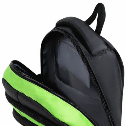Рюкзак BRAUBERG HIGH SCHOOL универсальный, 3 отделения, "Лайм", черный/салатовый, 46х31х18 см, 225524 Рюкзак BRAUBERG HIGH SCHOOL универсальный, 3 отделения, "Лайм", черный/салатовый, 46х31х18 см, 225524