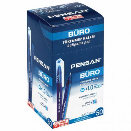 Ручка шариковая масляная PENSAN "Buro", СИНЯЯ, игольчатый узел 1 мм, линия письма 0,8 мм, 2270 Ручка шариковая масляная PENSAN "Buro", СИНЯЯ, игольчатый узел 1 мм, линия письма 0,8 мм, 2270