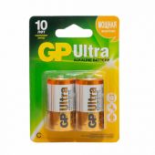 Батарейки КОМПЛЕКТ 2 шт., GP Ultra G-Tech, С (LR14, 14А), алкалиновые, блистер, 14AU-2CR2
