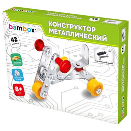 Конструктор металлический "Транспорт" 3 вида ассорти, BAMBOX, 666368