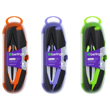 Готовальня Berlingo "Optimum +", 2 предмета, циркуль 135мм, пластиковый футляр Готовальня Berlingo "Optimum +", 2 предмета, циркуль 135мм, пластиковый футляр
