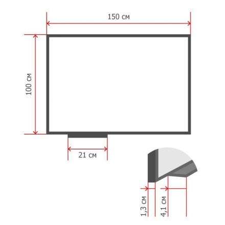 Доска магнитно-маркерная 100х150 Attache лак, алюмин. рама