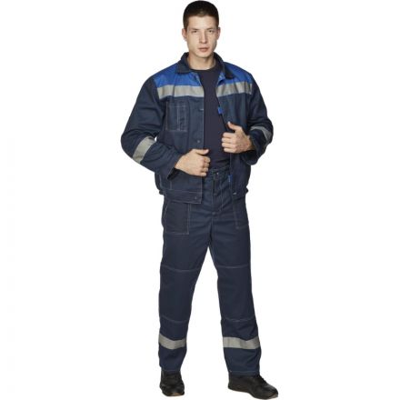 Костюм рабочий летний муж. л20-КБР син/вас (р.52-54) 170-176