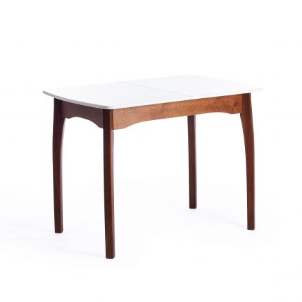 Стол CATERINA, бук, мдф, 100+30x70x75, коричневый, белый