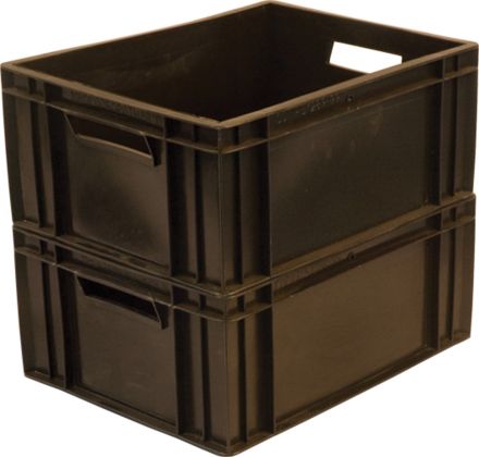 Ящик дрожжевой 400х300х180 черный сплошной