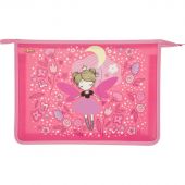 Папка для тетрадей №1School Фея А4 на молнии,пластик,ПТ-813 Папка для тетрадей №1School Фея А4 на молнии,пластик,ПТ-813
