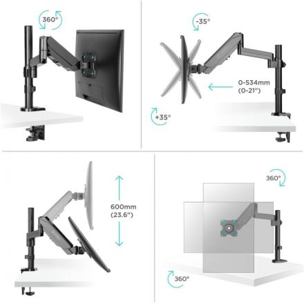 Кронштейн Onkron G70, монит 13-34, настольный, чер Кронштейн Onkron G70, монит 13-34, настольный, чер
