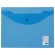 Папка-конверт с кнопкой МАЛОГО ФОРМАТА (240х190 мм), А5, прозрачная, синяя, 0,18 мм, BRAUBERG, 224027