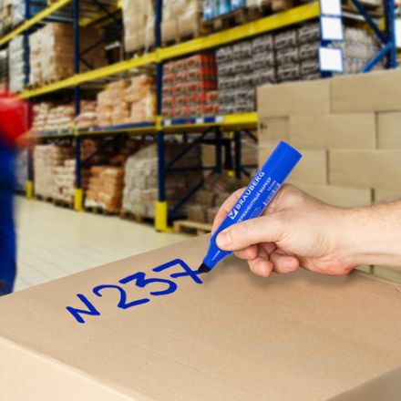 Маркер перманентный BRAUBERG "JUMBO", СИНИЙ, ШИРОКАЯ ЛИНИЯ ПИСЬМА, скошенный наконечник, 3-10 мм, 151225 Маркер перманентный BRAUBERG "JUMBO", СИНИЙ, ШИРОКАЯ ЛИНИЯ ПИСЬМА, скошенный наконечник, 3-10 мм, 151225