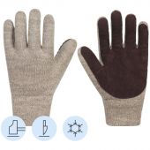 Перчатки полушерст 3-сл с наладонник(флис/шелтер/спилок)Чибис ШС р.9(утепл)