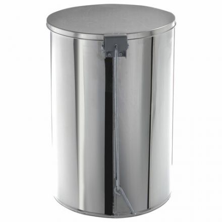 Ведро мусорное с педалью 10 литров, УСИЛЕННОЕ, кольцо под мешок, хром, нержавеющая сталь, ТИТАН Ведро мусорное с педалью 10 литров, УСИЛЕННОЕ, кольцо под мешок, хром, нержавеющая сталь, ТИТАН