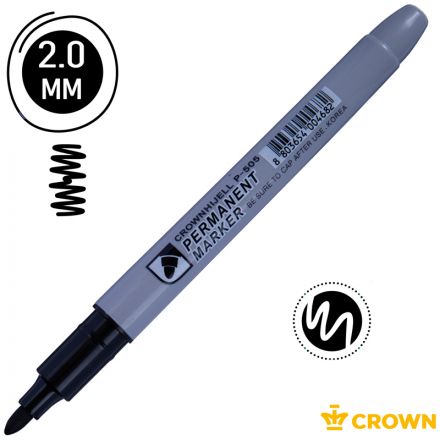 Маркер перманентный Crown "Multi Marker Slim" черный, пулевидный, 2мм Маркер перманентный Crown "Multi Marker Slim" черный, пулевидный, 2мм