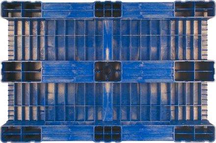 Паллет 1200x800х150 сплошной, на 3-х полозьях  желтый