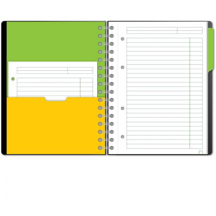 Бизнес-тетрадь SMARTBOOK А5 120л. линейка,спир,микроп,разд,карм,жел-зел