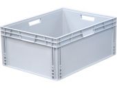 Ящик п/п 800х600х340 сплошной, усиленное дно, цв. серый