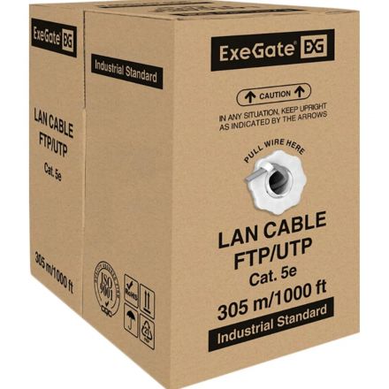 Кабель ExeGate UTP4-C5e-CCA-S25-IN-PVC-GY-305 UTP кат.5e <EX281817RUS Кабель ExeGate UTP4-C5e-CCA-S25-IN-PVC-GY-305 UTP кат.5e <EX281817RUS