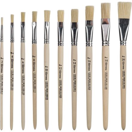 Кисть набор 10 шт.№1School ColorPics щетина №2-20