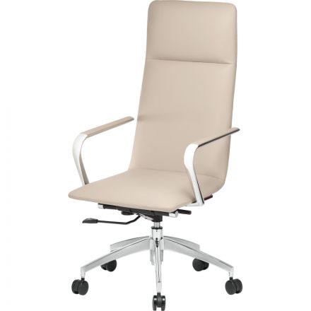 Кресло BN_Jl_EChair-593 TPU экокожа бежевый, алюминий Кресло BN_Jl_EChair-593 TPU экокожа бежевый, алюминий