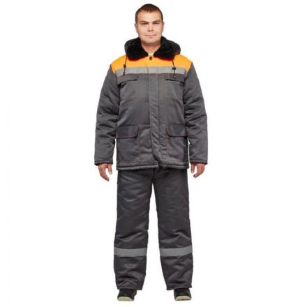 Костюм рабочий зимний з35-КПК серый/оранжевый (р.44-46) 182-188 Костюм рабочий зимний з35-КПК серый/оранжевый (р.44-46) 182-188