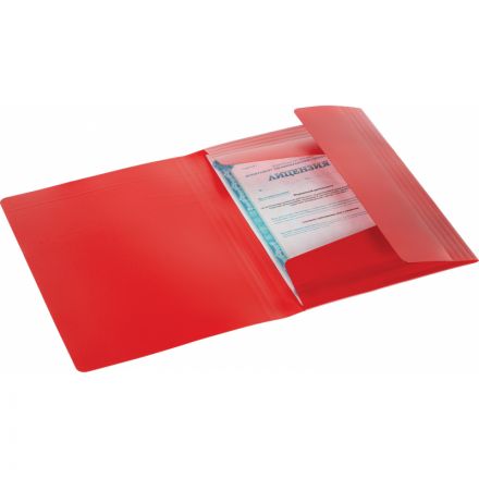 Папка на резинке Attache Economy A4 пластиковая красная (0.45 мм, до 200 листов)