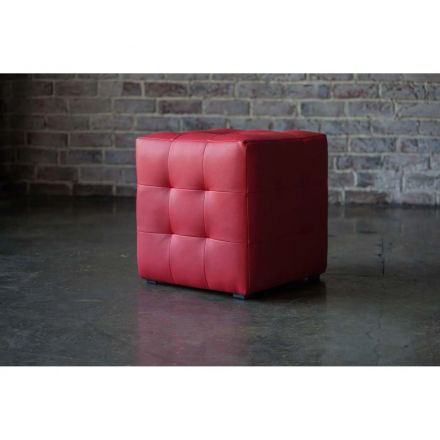 Пуф ЭТ_Лотос, к/з красный матовый LUX RED