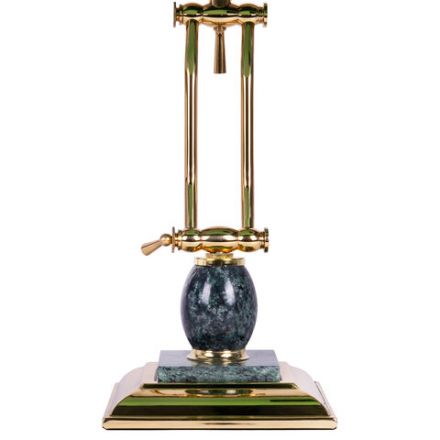 Светильник настольный из мрамора GALANT, основание - зеленый мрамор с золотистой отделкой, 231488 Светильник настольный из мрамора GALANT, основание - зеленый мрамор с золотистой отделкой, 231488