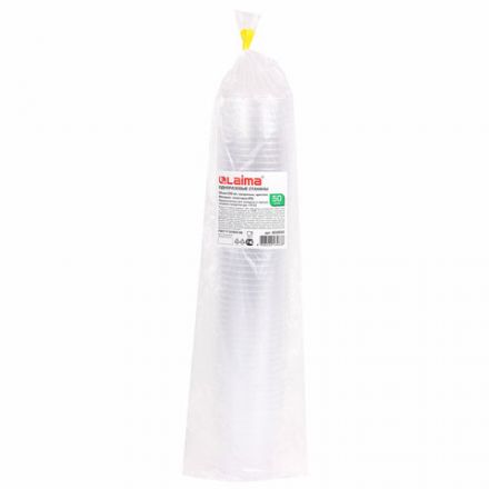 Стакан одноразовый 200 мл, КОМПЛЕКТ 50 шт., прозрачные, "КРИСТАЛЛ", ПС, холодное/горячее, LAIMA, 602652 Стакан одноразовый 200 мл, КОМПЛЕКТ 50 шт., прозрачные, "КРИСТАЛЛ", ПС, холодное/горячее, LAIMA, 602652