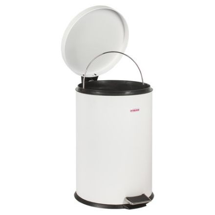 Ведро мусорное с педалью 20 литров "Classic", БЕЛОЕ ГЛЯНЦЕВОЕ, металлическое, со съемным внутренним ведром, LAIMA, 604949 Ведро мусорное с педалью 20 литров "Classic", БЕЛОЕ ГЛЯНЦЕВОЕ, металлическое, со съемным внутренним ведром, LAIMA, 604949