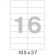 Этикетки самоклеящиеся Promega label 105х37 мм/16 шт. на лис.А4 (100 листов) СПб
