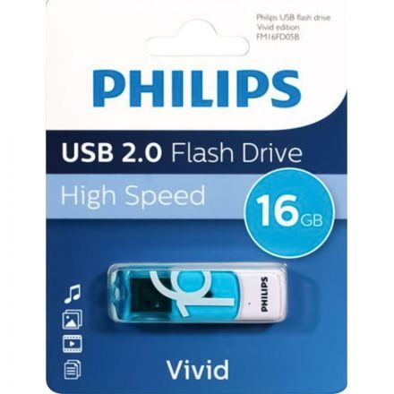 Флеш-память PHILIPS VIVID2.0 16GB, USB 2.0