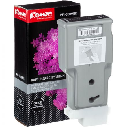Картридж струйный Комус PFI-320MBK (2889C001) чер.мат. для TM-200/205/300 Картридж струйный Комус PFI-320MBK (2889C001) чер.мат. для TM-200/205/300