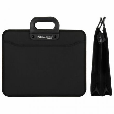 Папка-портфель пластиковая BRAUBERG "ПРЕМЬЕР" А4 (390х315х120 мм) 3 отделения, фактура "бисер", черная, 223082 Папка-портфель пластиковая BRAUBERG "ПРЕМЬЕР" А4 (390х315х120 мм) 3 отделения, фактура "бисер", черная, 223082