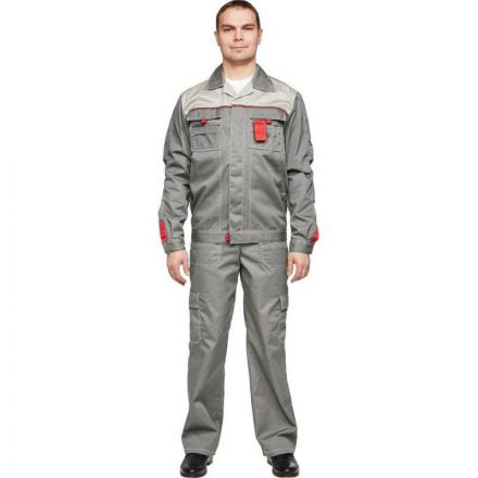 Костюм рабочий летний муж л10-КБР сер/с-сер 64-66 182-188 (Базис)