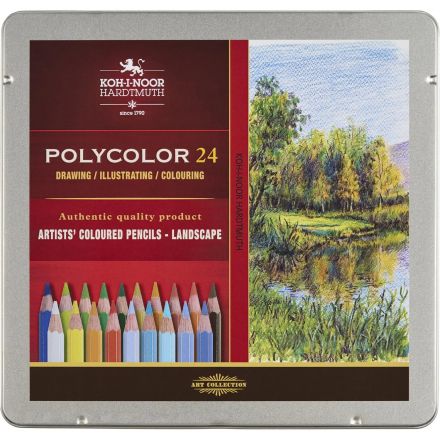 Карандаши цветные худож POLYCOLOR Пейзаж 24цв/наб мет.кор. 3824024015PL Карандаши цветные худож POLYCOLOR Пейзаж 24цв/наб мет.кор. 3824024015PL