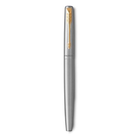 Ручка перьевая PARKER "Jotter Stainless Steel GT", корпус серебристый, позолота, синяя, 2030948 Ручка перьевая PARKER "Jotter Stainless Steel GT", корпус серебристый, позолота, синяя, 2030948