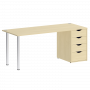 Home Office Стол письменный VR.SP-3-178.4 Клён/Хром опоры 1780*720*750 Home Office Стол письменный VR.SP-3-178.4 Клён/Хром опоры 1780*720*750