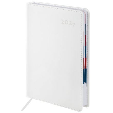 Ежедневник датированный 2027, А5, 148х218 мм, GALANT "White", под кожу, белый, 118080