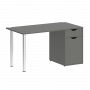 Home Office Стол письменный VR.SP-3-138.1 Металлик/Хром опоры 1380*720*750
