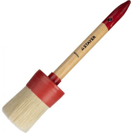 Кисть круглая STAYER MASTER, светлая натурал. щетина, №18 x60мм 0141-60