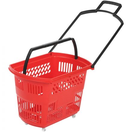 Корзина-тележка REK_Комус Мебель B35C.ECO.RD.BL 35л красн. с чер.руч Корзина-тележка REK_Комус Мебель B35C.ECO.RD.BL 35л красн. с чер.руч